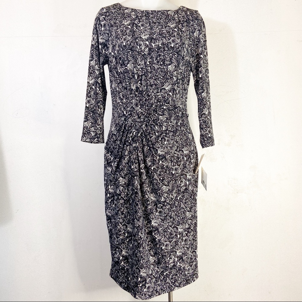 NWT Coldwater Creek b&w floral dress sz 8